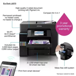 Epson EcoTank L6570 printer Wi-Fi Duplex Multifunction ADF InkTank 