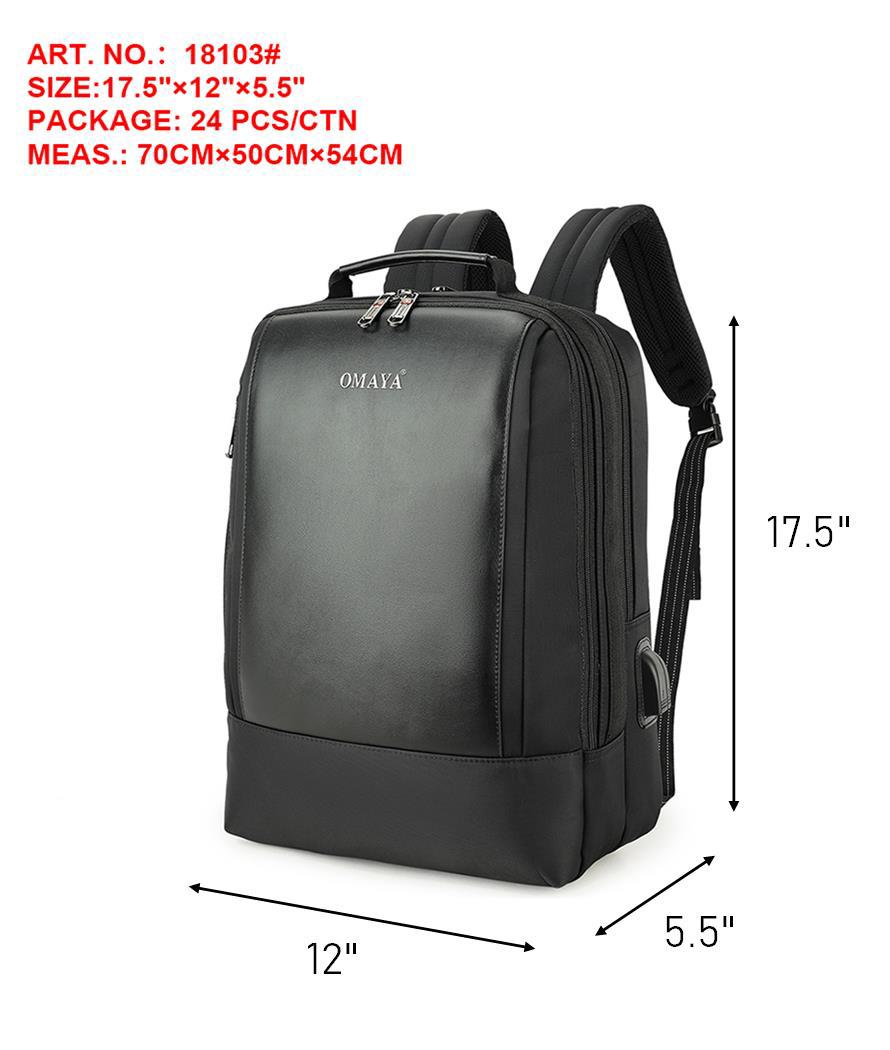 Omaya Executive Leather Backpack