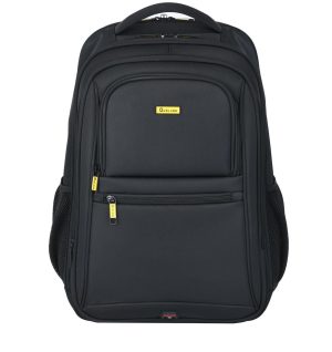 Duslang Backpack with yellow zippers — a stylish, durable backpack with padded laptop compartment and multiple storage pockets. Ideal for school, work, travel, and daily use.